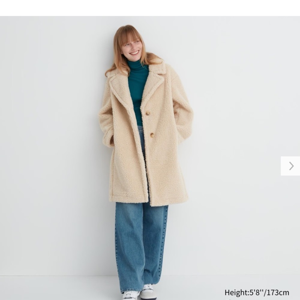 UNIQLO Pile-lined fleece tailored coat